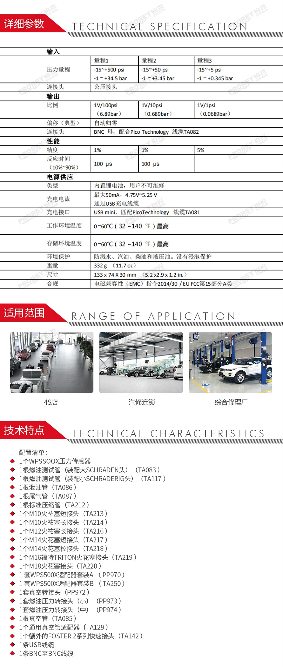 GW-120020025-PICO PQ038 WPS500X壓力傳感器高級套裝-2