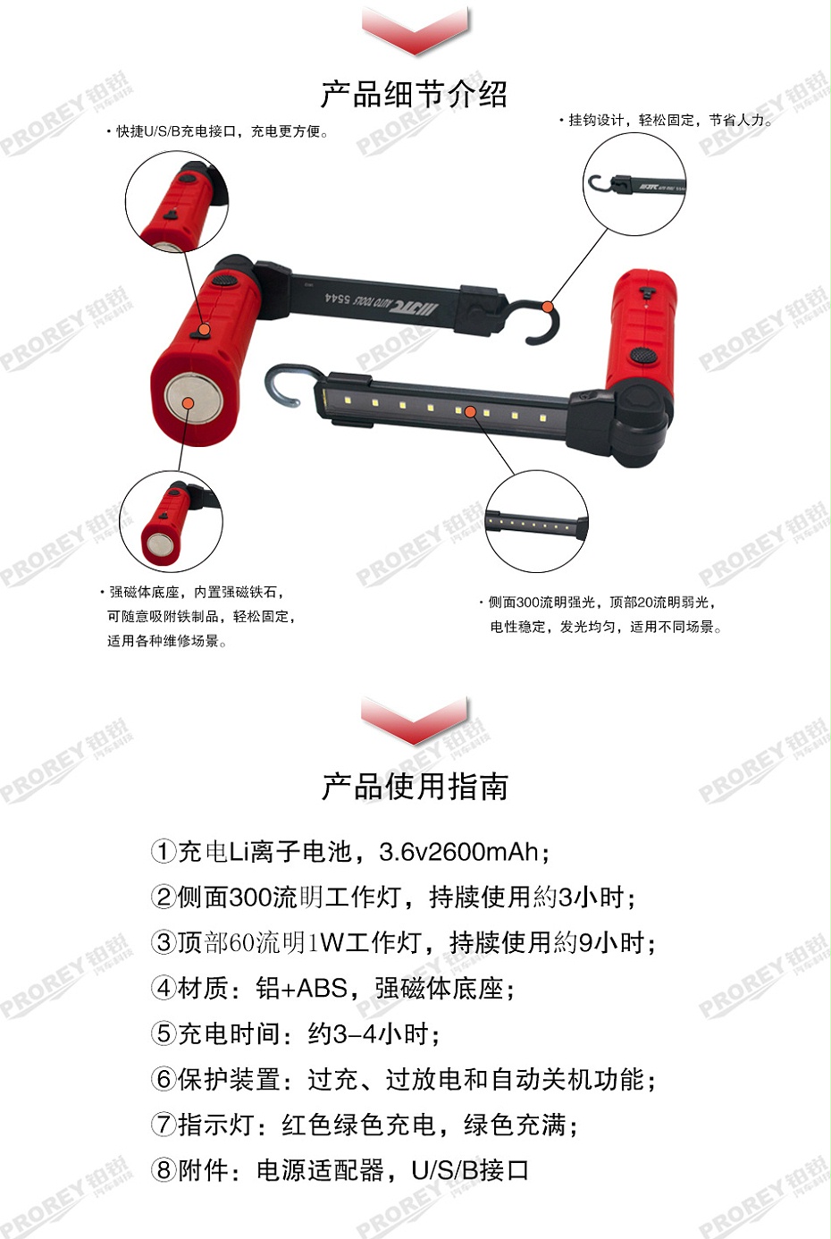 GW-130040806-JTC-5544-扁型充電工作燈 -3